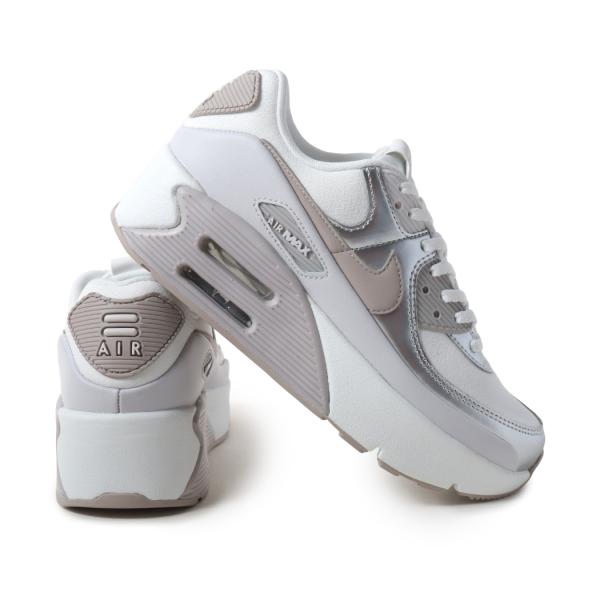 NIKE ナイキ ウィメンズ エアマックス 90 LV8 スニーカー AIR MAX 90 LV8 LLIC PLATINUM ( 厚底 白 シルバー レディース IB0170-101 ) NIKE ナイキ ウィメンズ エアマックス 90 LV8 スニーカー AIR MAX 90