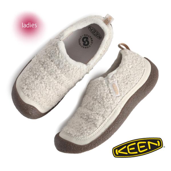 KEEN キーン ウィメンズ ハウザー II スリッポン サンダル HOWSER II W BIRCH/CURRY ( 白 レディース ファー ボア リラックスシューズ サイドゴア 1029731 ) KEEN キーン ウィメンズ ハウザー II スリッポン サンダル HOWSER II W