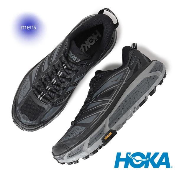 HOKA ONE ONE ホカ オネオネ マファテスピード 2 スニーカー MAFATE SPEED 2 BLACK/CASTLEROCK ( 厚底 vibram 黒 メンズ 1126851-BCSTL )