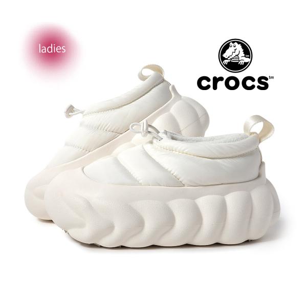 crocs クロックス ブーツ BOOTS サンダル オーバーパフ ショーティー OVERPUFF SHORTY WHITE ( 暖かい 国内正規品 茶色 レディース 厚底 210668-OWV )