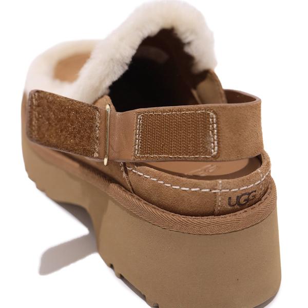 UGG アグ 厚底 スエード ミュール クロッグ ファー サンダル Esmee Clog CHESTNUT ニュー ハイツ エスミー ( ベージュ 茶色 レディース 1173331-CHE )_10