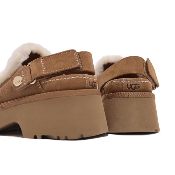 UGG アグ 厚底 スエード ミュール クロッグ ファー サンダル Esmee Clog CHESTNUT ニュー ハイツ エスミー ( ベージュ 茶色 レディース 1173331-CHE )_4