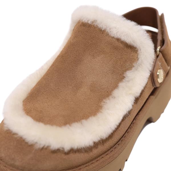UGG アグ 厚底 スエード ミュール クロッグ ファー サンダル Esmee Clog CHESTNUT ニュー ハイツ エスミー ( ベージュ 茶色 レディース 1173331-CHE )_9