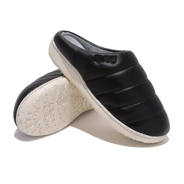SUBU スブ ウィンター サンダル レザー ルームシューズ スリッパ サンダル WINTER SANDAL RE: ECO LEATHER BLACK ( メンズ レディース 4977468 ) SUBU スブ ウィンター サンダル レザー ルームシューズ スリッパ