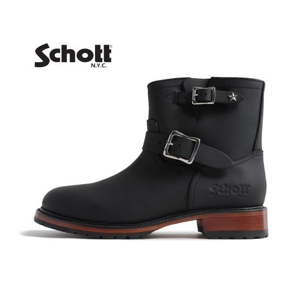 Schott ショット エンジニア ブーツ チャージャー Charger Boots BLACK ( ブラック 黒 レザーシューズ 本革 メンズ ブーツ S25503BLK )