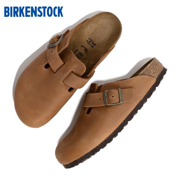 BIRKENSTOCK ビルケンシュトック BOSTON ボストン サンダル REGULAR FIT COGNAC ( ブラウン 茶色 メンズ スエード レザー レギュラー幅 1028179 )