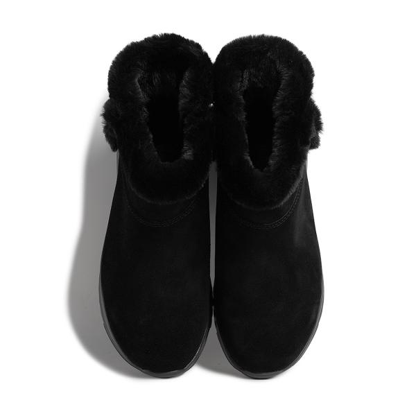 SKECHERS スケッチャーズ ムートン ブーツ オンザゴー ステラ ON-THE-GO STELLAR BOOTS BLACK 黒 レディース 防水 ハンズフリー 菜々緒着用 144740BBK_4