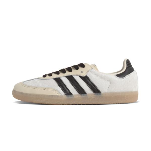 adidas アディダス サンバ SAMBA OG スニーカー ハラコ ポニーヘア WHITE/BROWN ( ホワイト 白 クリーム ブラウン 茶色 ガムソール レディース KJ8901 ) adidas アディダス サンバ SAMBA OG スニーカー ハラコ ポニーヘア