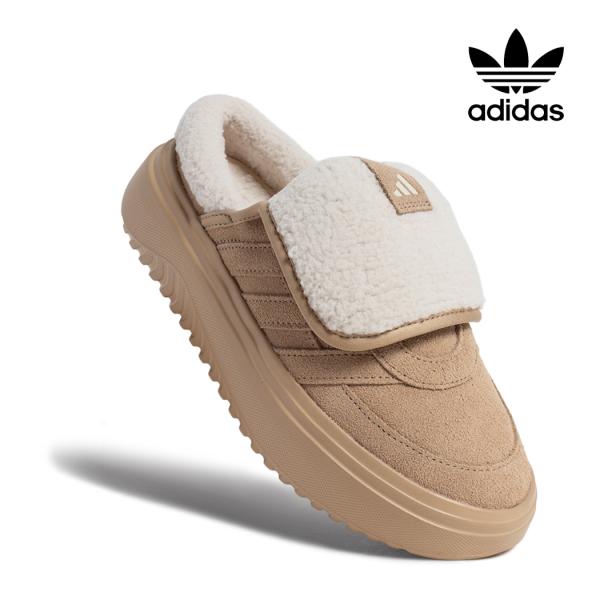 海外限定 adidas アディダス 厚底 GRAND COURT MULE グランドコートミュール サンダル SANDSTONE ( 日本未発売 ベージュ スリッポン レディース 韓国 JS4998 )