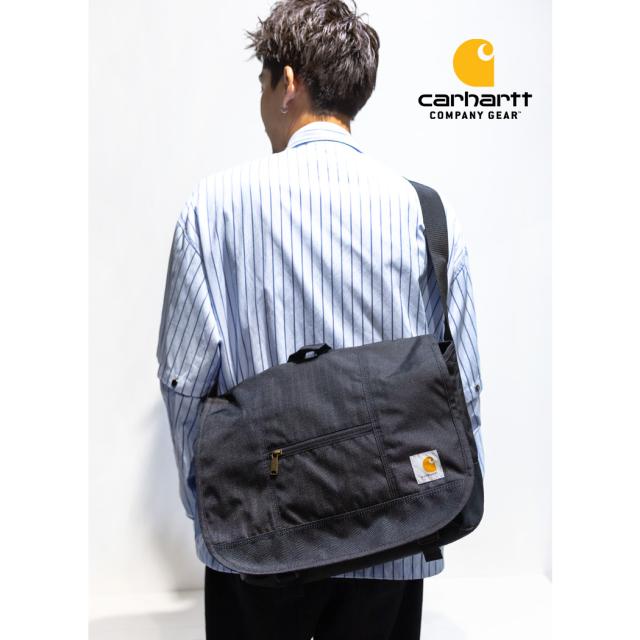 CARHARTT カーハート メッセンジャーバッグ バッグ RIPSTOP MESSENGER BAG リップストップ BLACK ( ブラック 黒 ショルダーバッグ PC収納 CB0509BLK )
