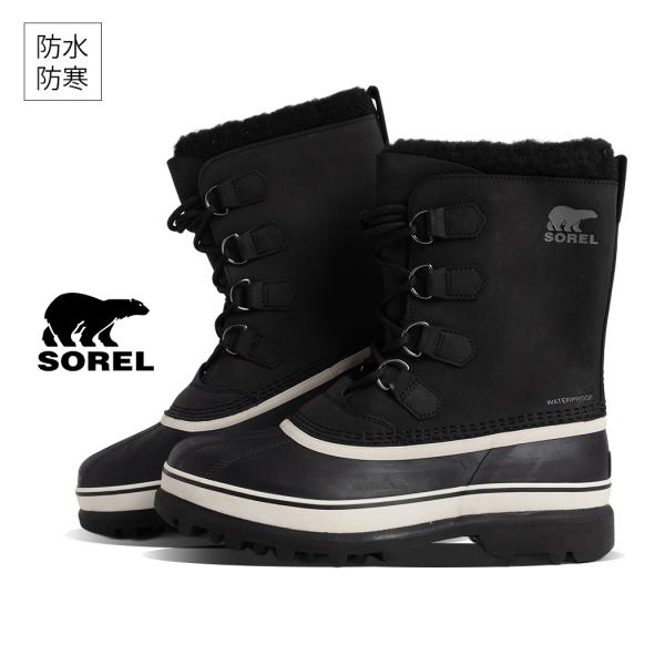 SOREL ソレル CARIBOU ブーツ WATERPROOF BLACK/DARK-STONE カリブー ウォータープルーフ ( ブラック 黒 メンズ レディース NM1000-016 )