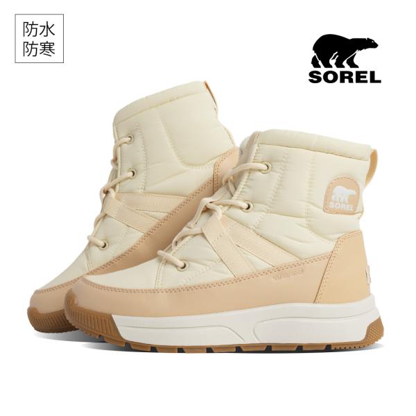 SOREL ソレル WHITNEY 3 ブーツ MID WP TAWNY BUFF BLACK ウィットニー3 ミッド ウォータープルーフ ( ベージュ ブラウン 茶色 防水 NL5282-292 )