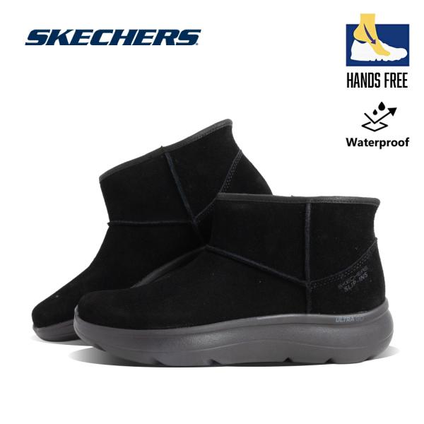 SKECHERS スケッチャーズ ブーツ スリップインズ オンザゴー ハンズフリー Slip-ins ON-THE-GO ENCORE BLACK ショート 黒 レディース 撥水 144853BBK