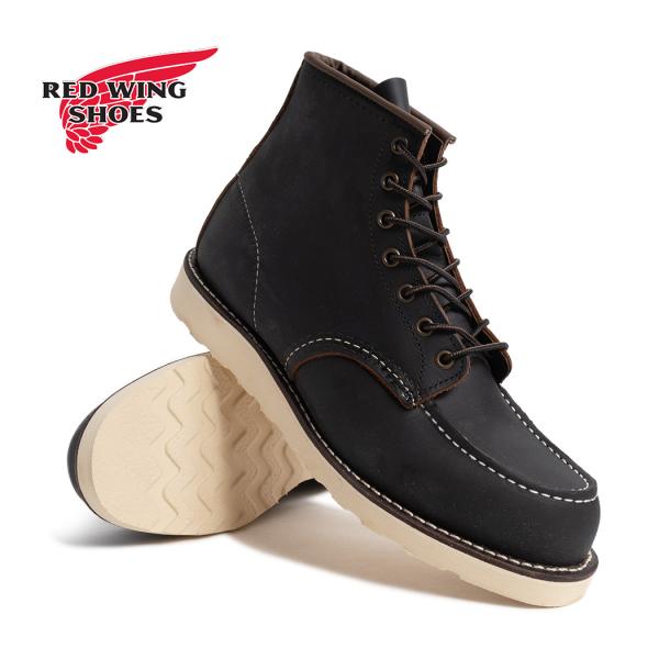 RED WING レッドウィング ブーツ 6インチ クラシック モック 6-INCH CLASSIC MOC BLACK ブラック 黒 レザーブーツ USA製 ビブラム レースアップ 08849D