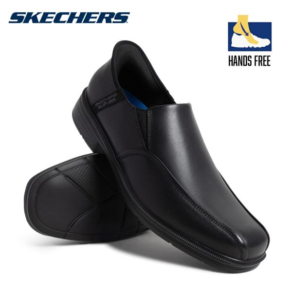 SKECHERS スケッチャーズ 革靴 ビジネスシューズ キャスウェル フラントーネ スニーカー Slip-ins CASWELL BLACK ( 黒 スリップインズシリーズ 205169BLK )