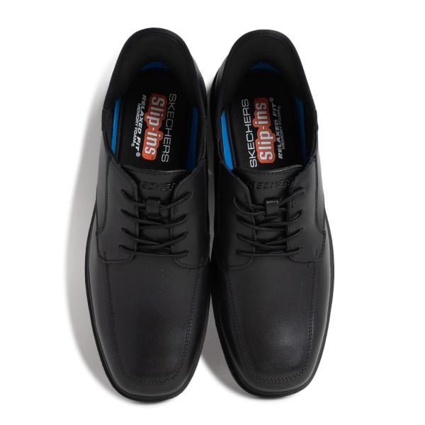 SKECHERS スケッチャーズ 革靴 ビジネスシューズ キャスウェル アルフィー スニーカー Slip-ins CASWELL BLACK ブラック 黒 スリップインズシリーズ 205220BLK_4