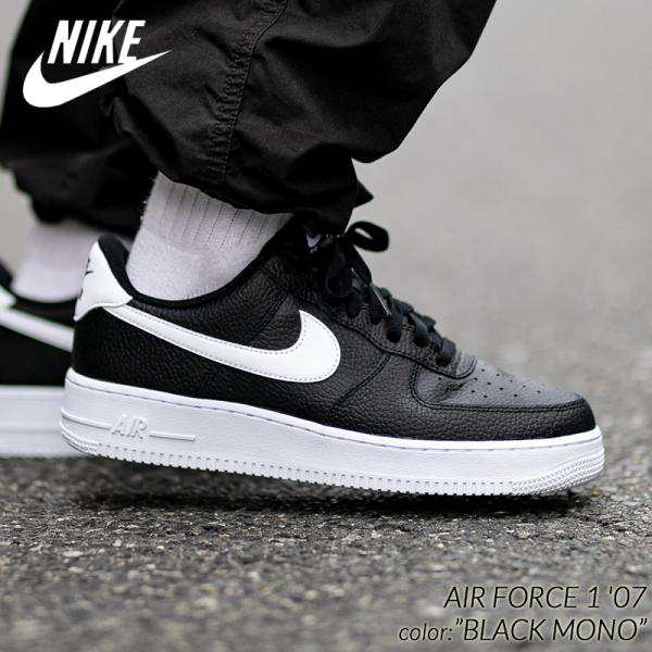 NIKE AIR FORCE 1 07 BLACK MONO ナイキ エアフォース スニーカー ( 黒 ブラック 白 ホワイト メンズ CT2302-002 )