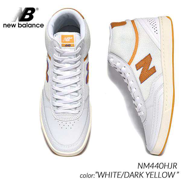 日本未発売 NEW BALANCE NUMERIC NM440HJR WHITE/DARK YELLOW ニューバランス ヌメリック ハイカット スニーカー ( 海外限定 白 黄色 )