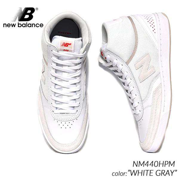 日本未発売 NEW BALANCE NUMERIC NM440HPM WHITE GRAY ニューバランス ヌメリック ハイカット スニーカー (  海外限定 白 グレー )｜au PAY マーケット