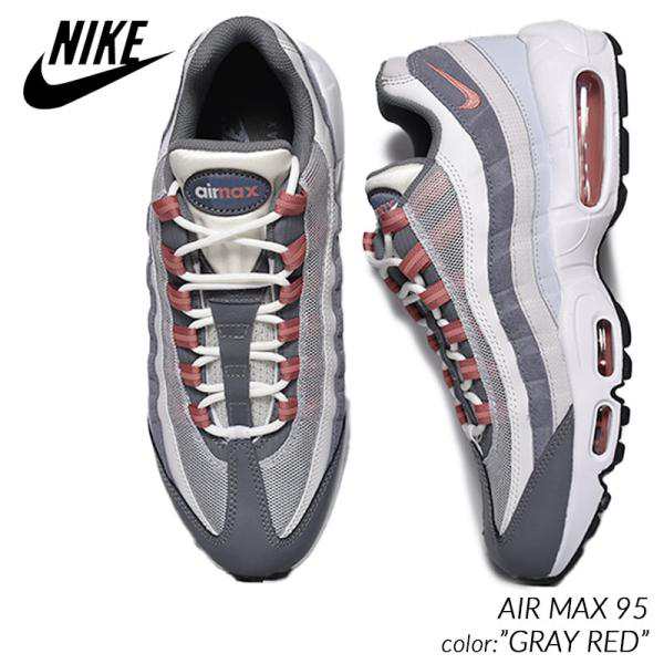 NIKE AIR MAX 95 GRAY RED ナイキ エアマックス スニーカー ( グレー 灰色 赤 レッド メンズ DM0011-008 ...