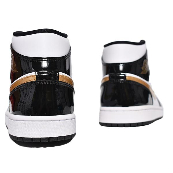 日本未発売 NIKE AIR JORDAN 1 MID SE Patent Black White Gold ナイキ