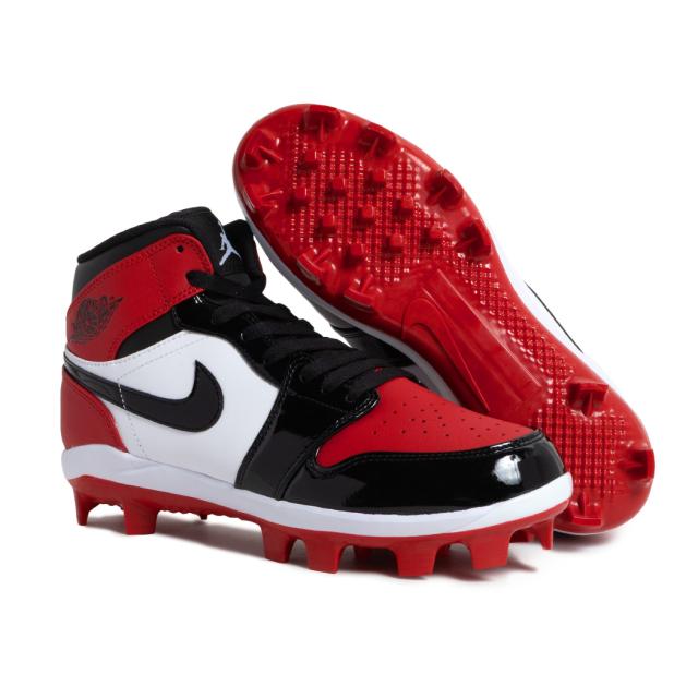 海外限定 NIKE ナイキ エア ジョーダン 1 レトロ AIR JORDAN 1 RETRO MCS 野球 スパイク スニーカー WHITE/FIRE RED/BLACK AV5354-600