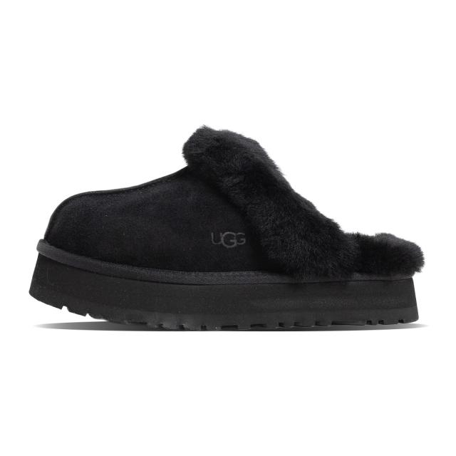 UGG アグ 厚底 ボア ファー ミュール スリッパ ディスケット サンダル DISQUETTE BLACK ( ブラック 黒 レディース スエード シープスキン 1122550BLK )_1