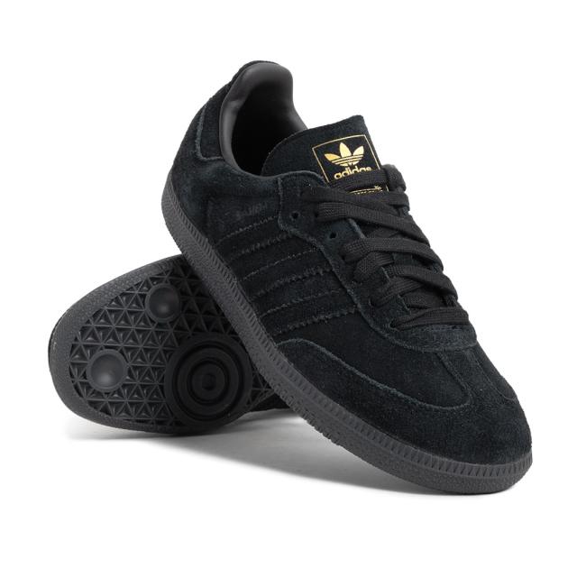 adidas アディダス SAMBA OG サンバ スニーカー BLACK/GREY HEATHER/GOLD METALLIC ( ブラック 黒 レディース レザースニーカー JR0887 )_5