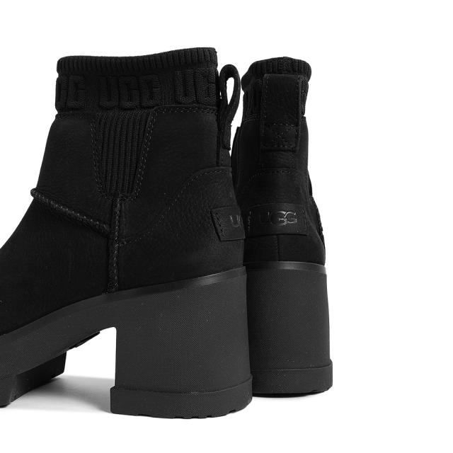 UGG アグ モクシー チェルシー ブーツ スニーカー W MOXY CHELSEA BLACK ( ブラック 黒 レザーブーツ 厚底 ヒール サイドゴア スエード レディース 1171475BLK )_3