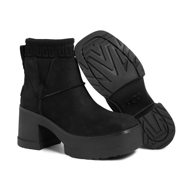 UGG アグ モクシー チェルシー ブーツ スニーカー W MOXY CHELSEA BLACK ( ブラック 黒 レザーブーツ 厚底 ヒール サイドゴア スエード レディース 1171475BLK )_6