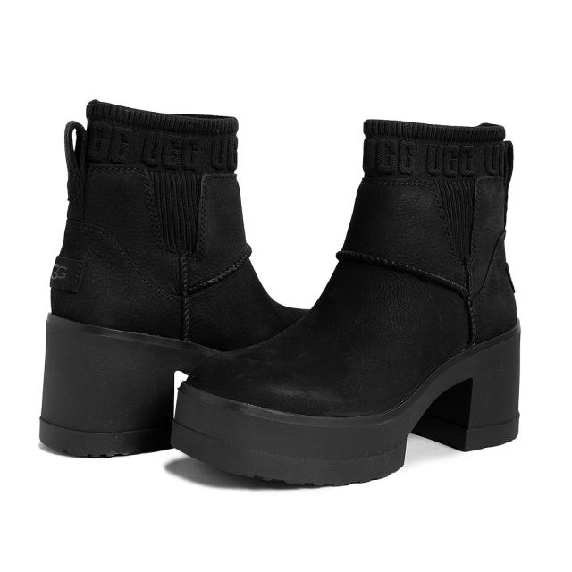 UGG アグ モクシー チェルシー ブーツ スニーカー W MOXY CHELSEA BLACK ( ブラック 黒 レザーブーツ 厚底 ヒール サイドゴア スエード レディース 1171475BLK )_7