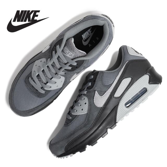 NIKE ナイキ AIR MAX 90 エア マックス スニーカー SMOKE GREY ( スモーク グレー ブラック ランニングシューズ メンズ DM0029-020 )