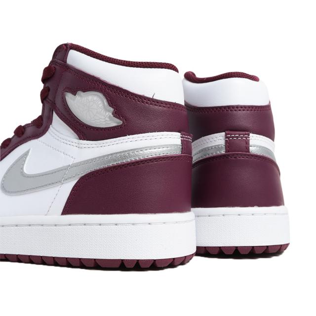 海外限定 NIKE ナイキ エアジョーダン 1 ハイ ゴルフ スニーカー AIR JORDAN 1 HIGH G WHITE/BORDEAUX ( 日本未発売 ゴルフシューズ DQ0660-103 )_3