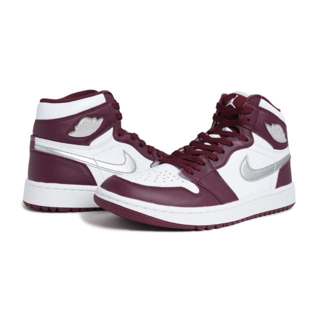 海外限定 NIKE ナイキ エアジョーダン 1 ハイ ゴルフ スニーカー AIR JORDAN 1 HIGH G WHITE/BORDEAUX ( 日本未発売 ゴルフシューズ DQ0660-103 )_5