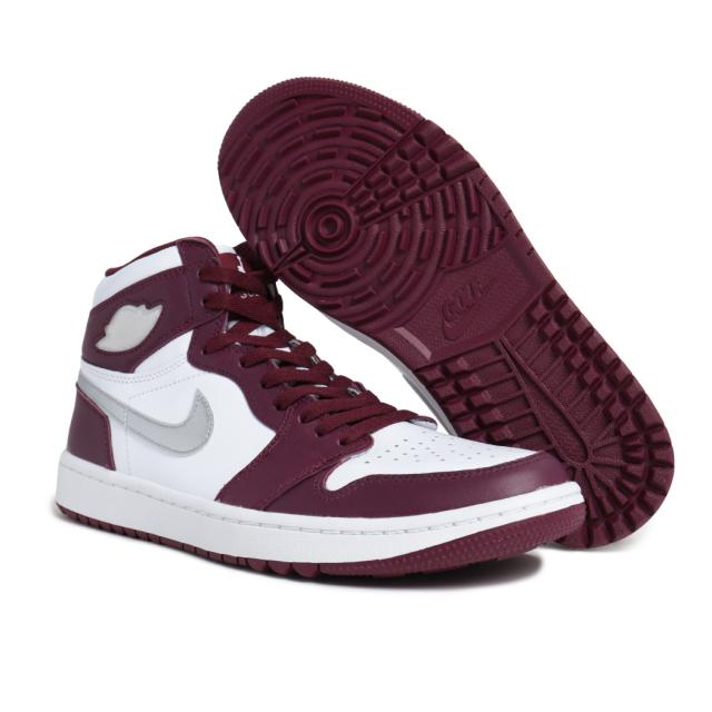 海外限定 NIKE ナイキ エアジョーダン 1 ハイ ゴルフ スニーカー AIR JORDAN 1 HIGH G WHITE/BORDEAUX ( 日本未発売 ゴルフシューズ DQ0660-103 )_6