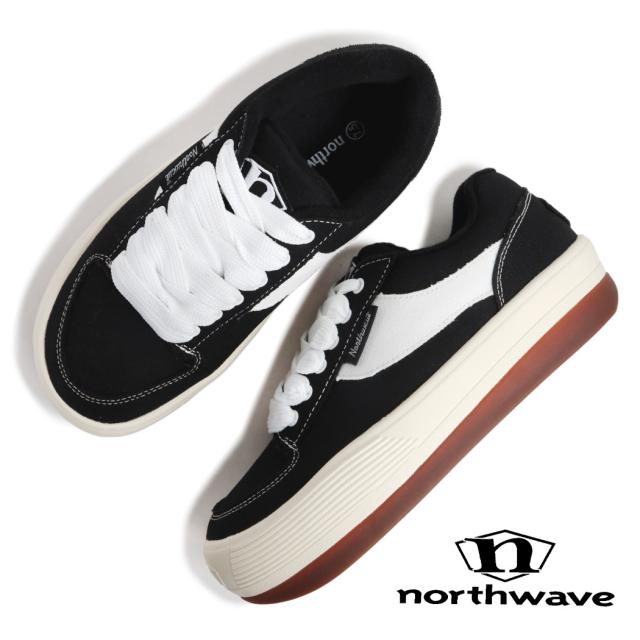 NORTHWAVE ノースウェーブ エスプレッソ キャンバス スニーカー ESPRESSO CANVAS BLACK/WHITE ( ブラック 黒 厚底 メンズ レディース NW004BLW )