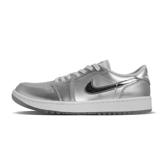 NIKE ナイキ エアジョーダン 1 ロー ゴルフ スニーカー AIR JORDAN 1 LOW GOLF GIFT GIVING ( シルバー AJ1 ゴルフシューズ FD6848-001 )