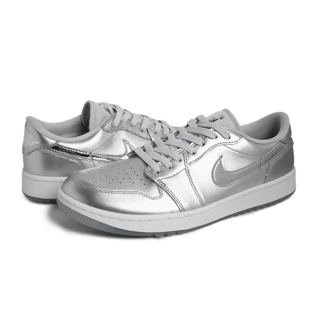 NIKE ナイキ エアジョーダン 1 ロー ゴルフ スニーカー AIR JORDAN 1 LOW GOLF GIFT GIVING ( シルバー AJ1 ゴルフシューズ FD6848-001 )