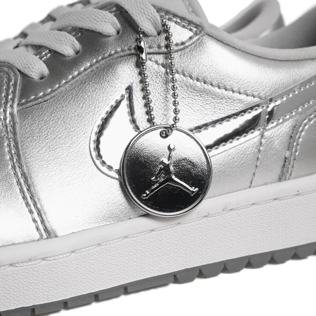 NIKE ナイキ エアジョーダン 1 ロー ゴルフ スニーカー AIR JORDAN 1 LOW GOLF GIFT GIVING ( シルバー AJ1 ゴルフシューズ FD6848-001 )