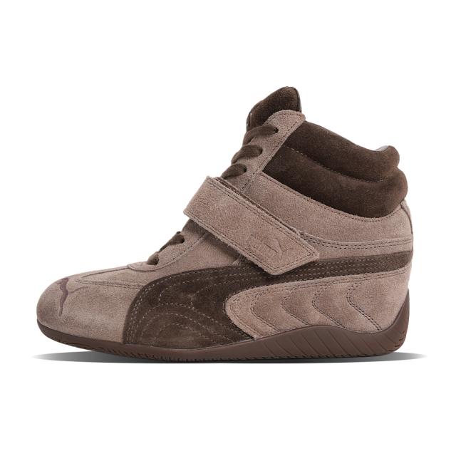 PUMA プーマ SPEEDCAT WEDGE WNS スピードキャット ウェッジ スニーカーTOTALLY TAUPE-CHOCOLATEブラウン ハイカット レザースニーカー レディース 韓国 407878-01_4