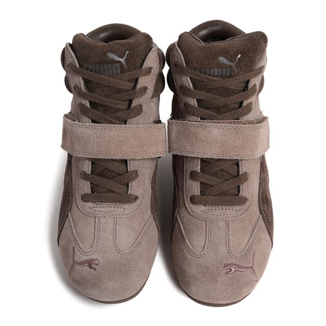 PUMA プーマ SPEEDCAT WEDGE WNS スピードキャット ウェッジ スニーカーTOTALLY TAUPE-CHOCOLATEブラウン ハイカット レザースニーカー レディース 韓国 407878-01_5