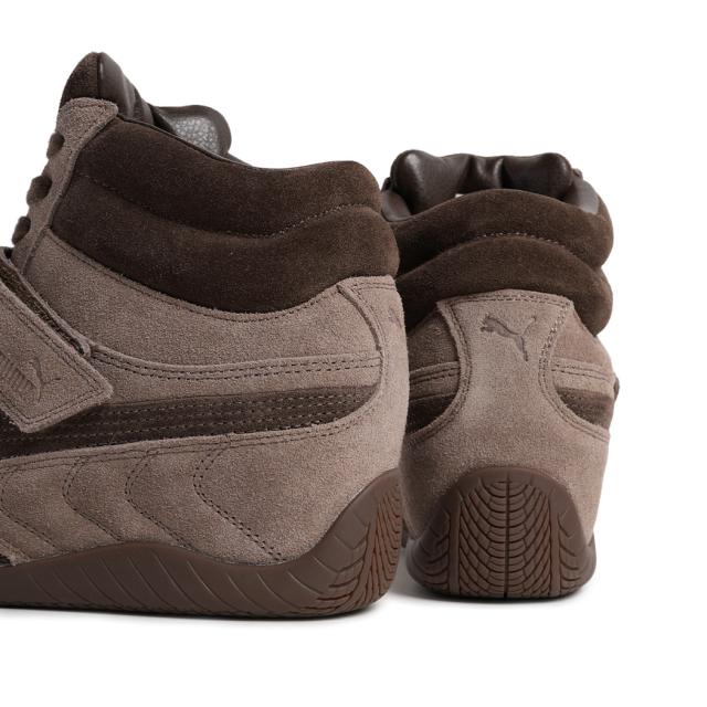 PUMA プーマ SPEEDCAT WEDGE WNS スピードキャット ウェッジ スニーカーTOTALLY TAUPE-CHOCOLATEブラウン ハイカット レザースニーカー レディース 韓国 407878-01_6