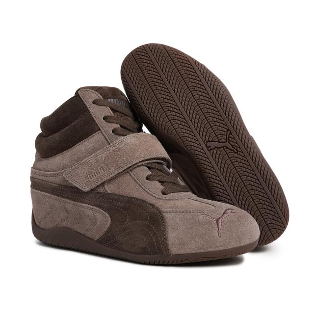 PUMA プーマ SPEEDCAT WEDGE WNS スピードキャット ウェッジ スニーカーTOTALLY TAUPE-CHOCOLATEブラウン ハイカット レザースニーカー レディース 韓国 407878-01_8