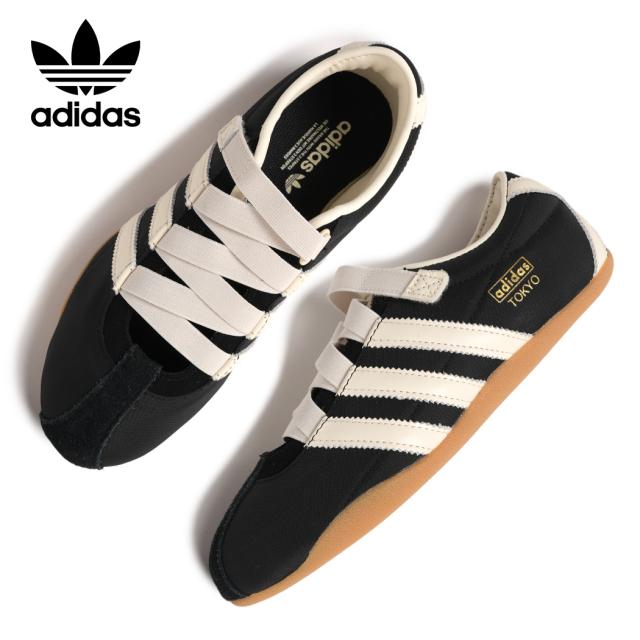 adidas アディダス TOKYO MJ トーキョー MJ スニーカー CORE BLACK ( ブラック 黒 メリージェーン レディース ウィメンズ 薄底 東京 ベルクロ JR4790 )