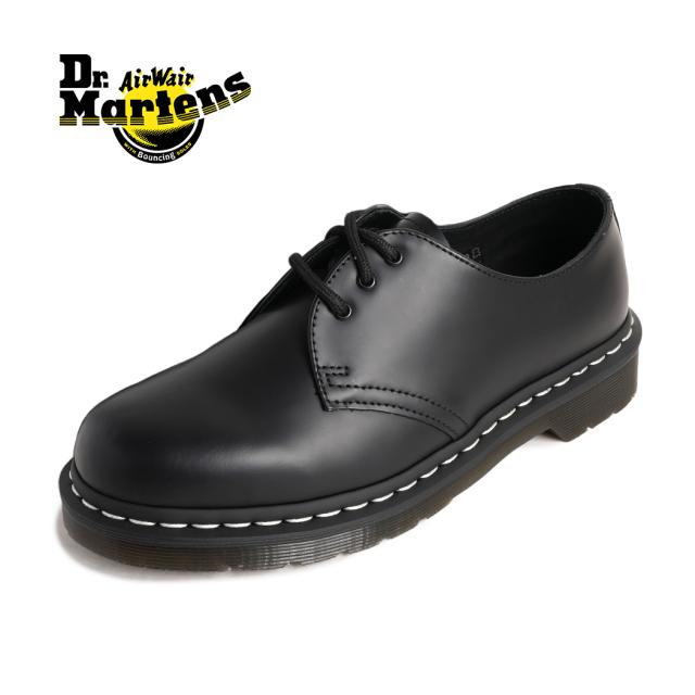 Dr.Martens ドクターマーチン 1461 3HOLE ホワイトステッチ 3ホール レザー ダービー シューズ 革靴 WHITE STITCH BLACK ブーツ レースアップ 24757001