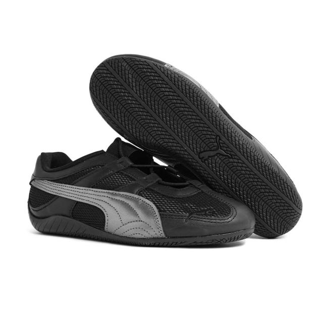 PUMA プーマ 薄底 SPEEDCAT GO MESH WNS スピードキャット ゴー メッシュ ウィメンズ スニーカー BLACK ブラック 黒 シルバー 薄底 レディース 405329-01_5