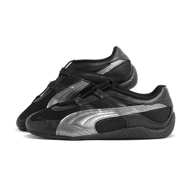PUMA プーマ 薄底 SPEEDCAT GO MESH WNS スピードキャット ゴー メッシュ ウィメンズ スニーカー BLACK ブラック 黒 シルバー 薄底 レディース 405329-01_6