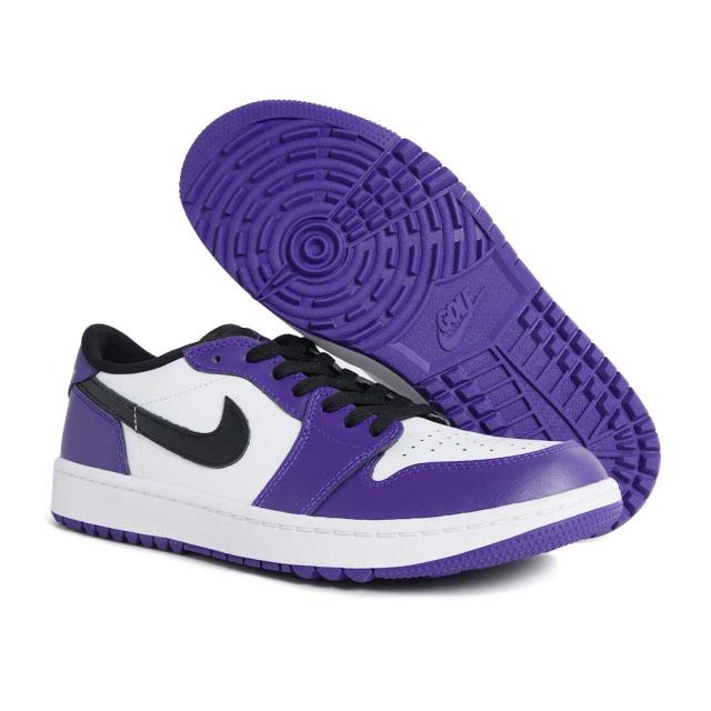 NIKE ナイキ AIR JORDAN 1 LOW GOLF エア ジョーダン ハイ ゴルフ スニーカー COURT PURPLE ( パープル 紫 レザー AJ1 メンズ DD9315-105 )_4
