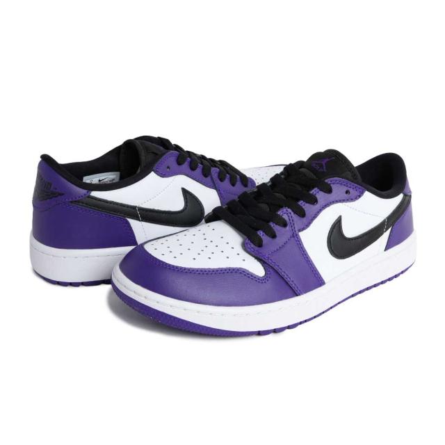 NIKE ナイキ AIR JORDAN 1 LOW GOLF エア ジョーダン ハイ ゴルフ スニーカー COURT PURPLE ( パープル 紫 レザー AJ1 メンズ DD9315-105 )_5