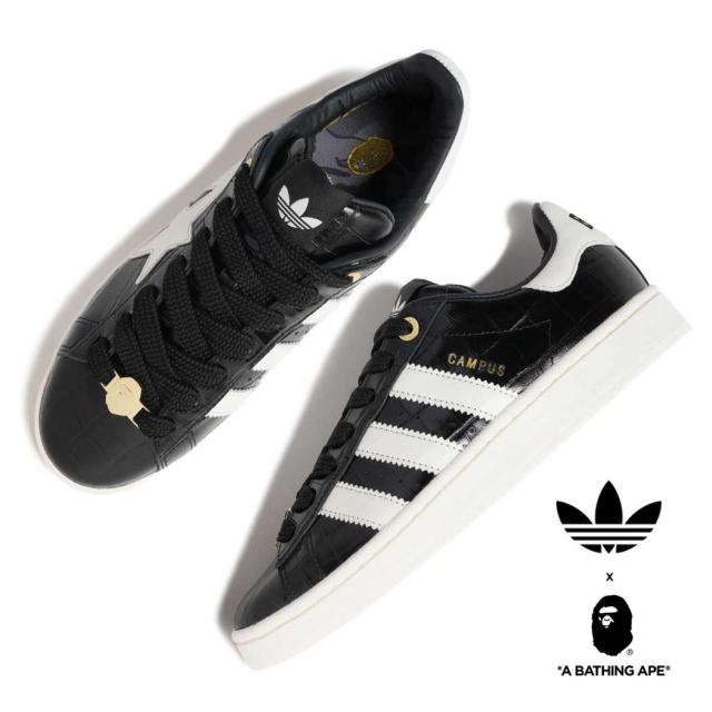 adidas × A BATHING APE アディダス ア ベイシング エイプ コラボ CAMPUS 00S キャンパス スニーカー CORE BLACK BAPE STA 黒 メンズ KJ8851
